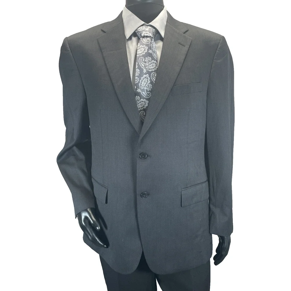 Jos. A. Bank Tailored Fit Blazer Gray Men's 43R 100% Wool Travelers Suit Jacket